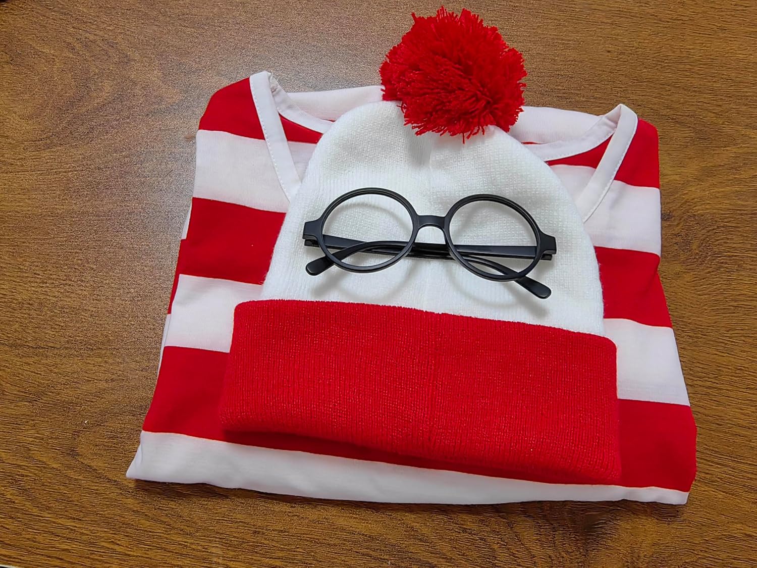 Waldo Red and White Striped Shirt Adult Men Women's Halloween Cosplay Costumes Funny Sweatshirt Outfit Glasses Suits - Image 8