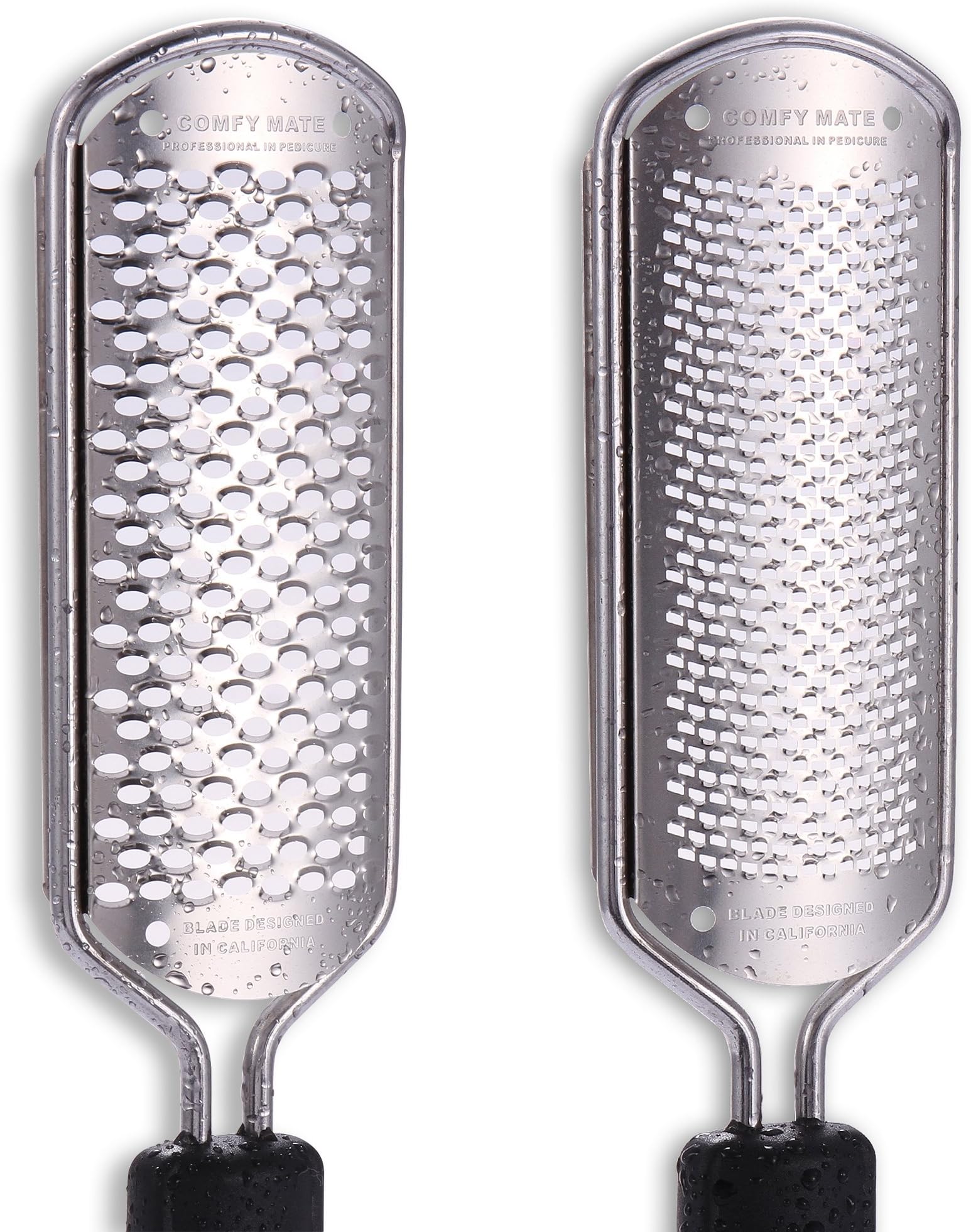 2 Blades Pedicure Foot File Scrubber Rasp Feet Callus Shaver Cuticle Cutter and Corn Remover Pedi Tool (2 Blades)