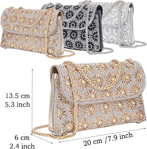 Miniatura 7 de Bolsos de hombro, bolsa cruzada, monederos, bolsos de mano con cristales de diamantes de imitación, bolsa de noche para mujer, bolso de mano con