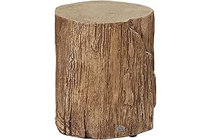 HOMCOM Faux Tree Stump Stool Decorative Side Table