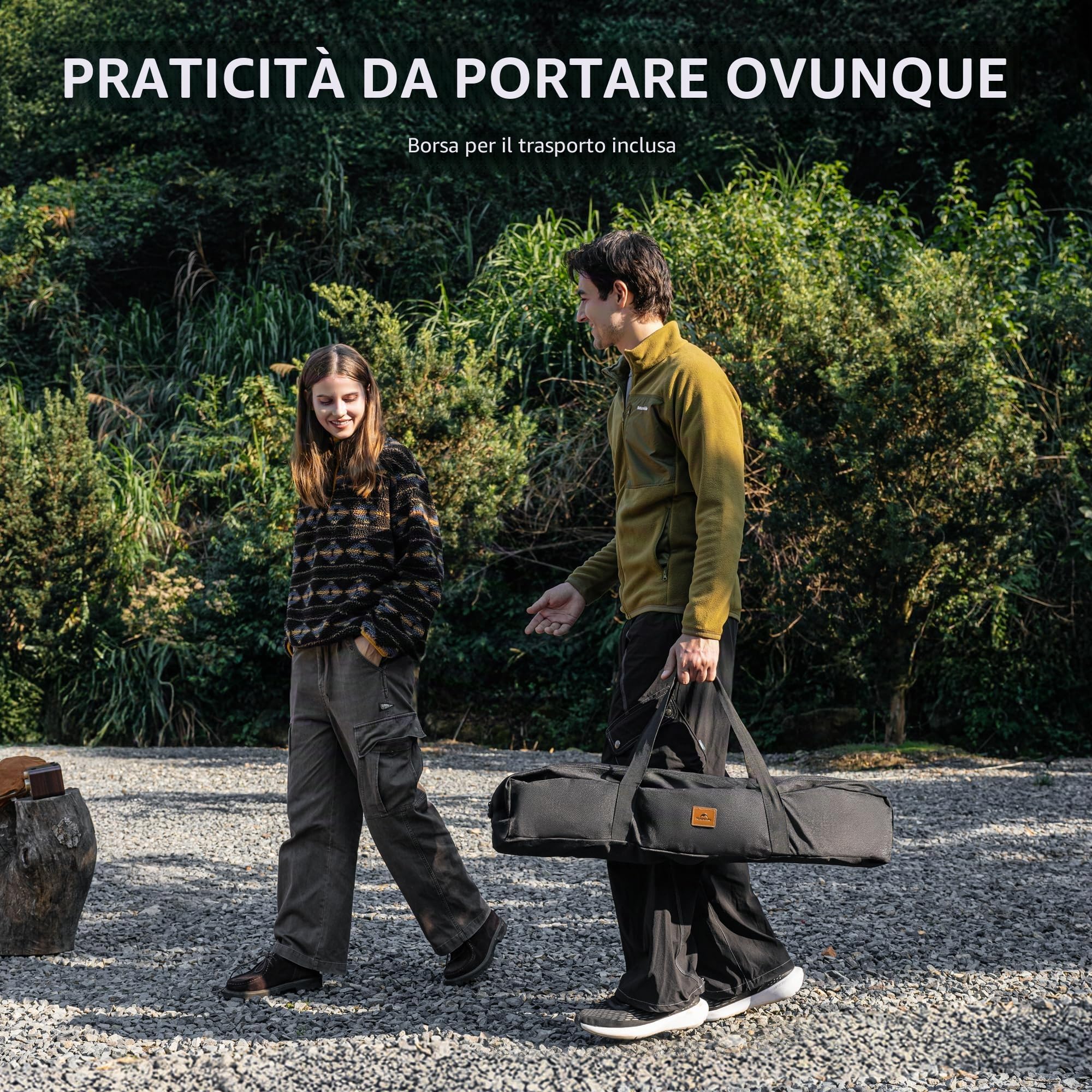 Naturehike IGT, tavolo da campeggio portatile, pieghevole, regolabile in altezza, in alluminio, facile da installare, per escursioni, barbecue, giardino e viaggi