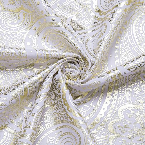 Miniatura 5 de DiBanGu Men's Shiny Dress Shirt Luxury Paisley Printed Shirt Long Sleeve Button Down Shirts for Party Prom