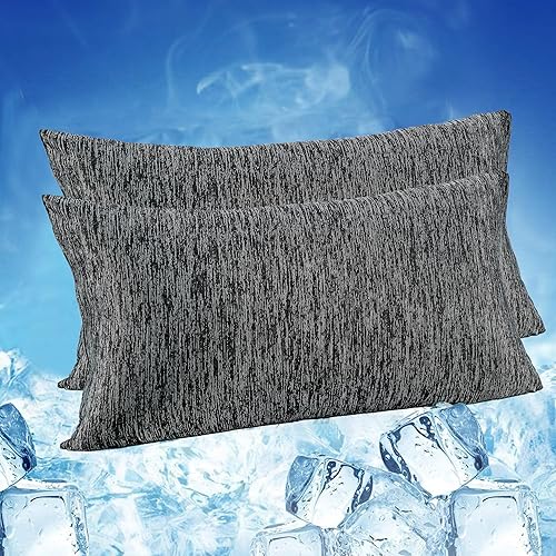 NEWCOSPLAY Juego de 2 fundas de almohada refrescantes japonesas Arc-Chill para personas que duermen con calor en el verano, fundas de almohada