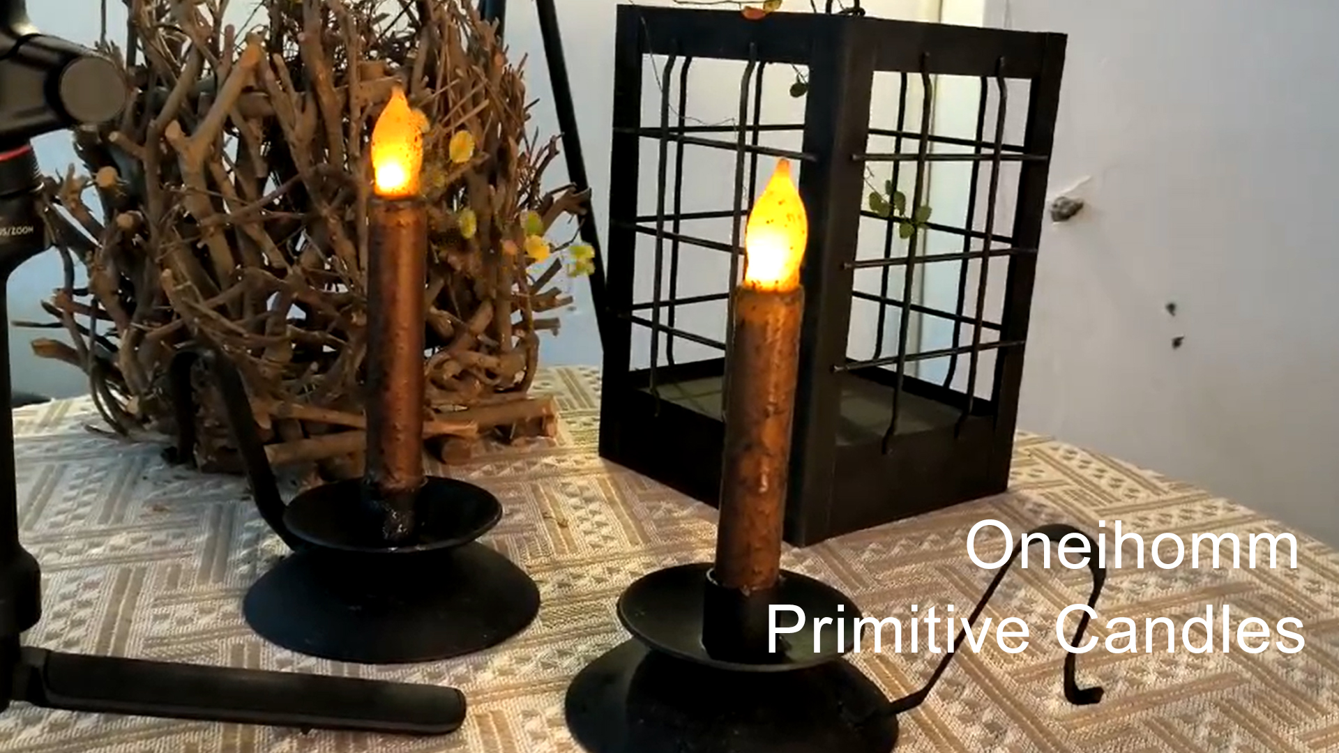 12-Pack-Real-Wax-Primitive-Candles-Battery-OperatedNot-Timer-Hand-Dipped-65-Amber-Yellow-Flickering-Rustic-Flameless-Candle-for-Country-Decor-Halloween-Party 12 Pack Real Wax Primitive Candles Battery OperatedNot Timer Hand Dipped 65 Amber Yellow Flickering Rustic Flameless Candle for Country Decor Halloween Party