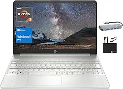 Laptop HP Business 2023, tela HD de 15,6 polegadas, AMD Ryzen 3 5300U quad-core (até 3,8 GHz), 8 GB de RAM, SSD de 512 GB, gráficos Radeon, teclado numérico, Wi-Fi, webcam, bateria longa, Win 11 Pro +