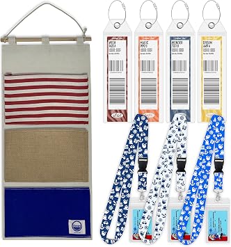 Disney Cruise Essentials 3 Items Fish Extender, Luggage Tags [4] & Lanyards [3]