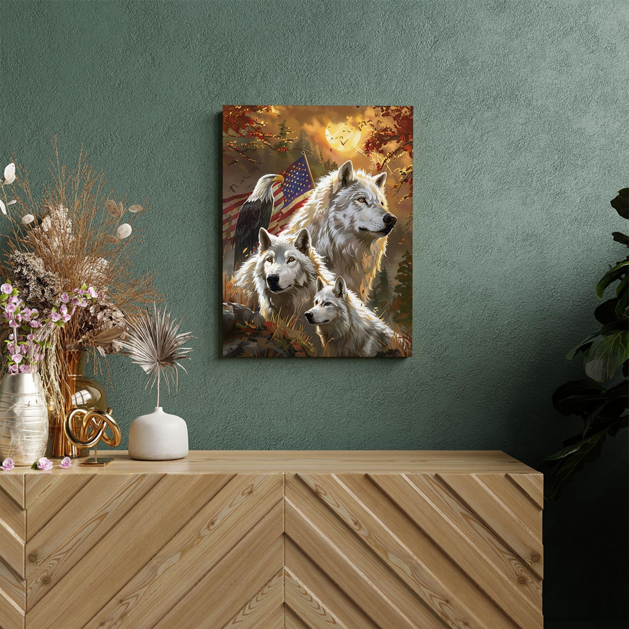 Wolf Leinwandbild Mit Motivationsspruch – Moderne Wandkunst Für Zuhause