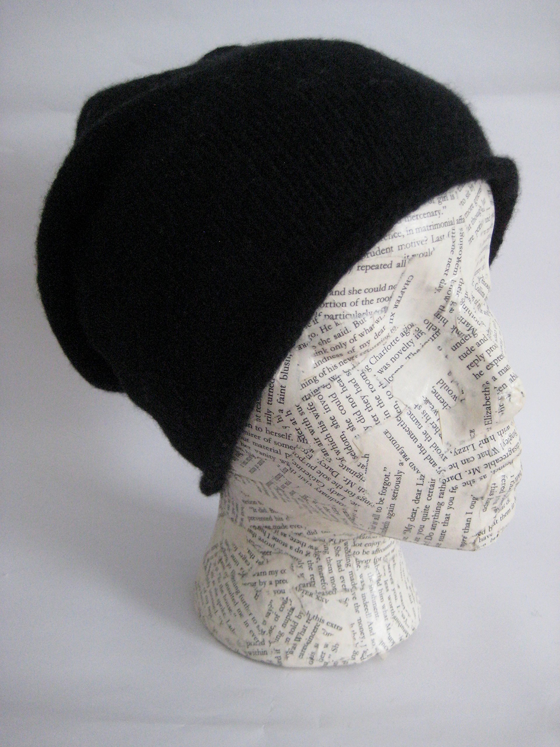 Frost Hats Cashmere Slouchy Winter Hat for Women, Men Soft Warm Wool Knitted Ski Beanie Cap CSH-742-W Black