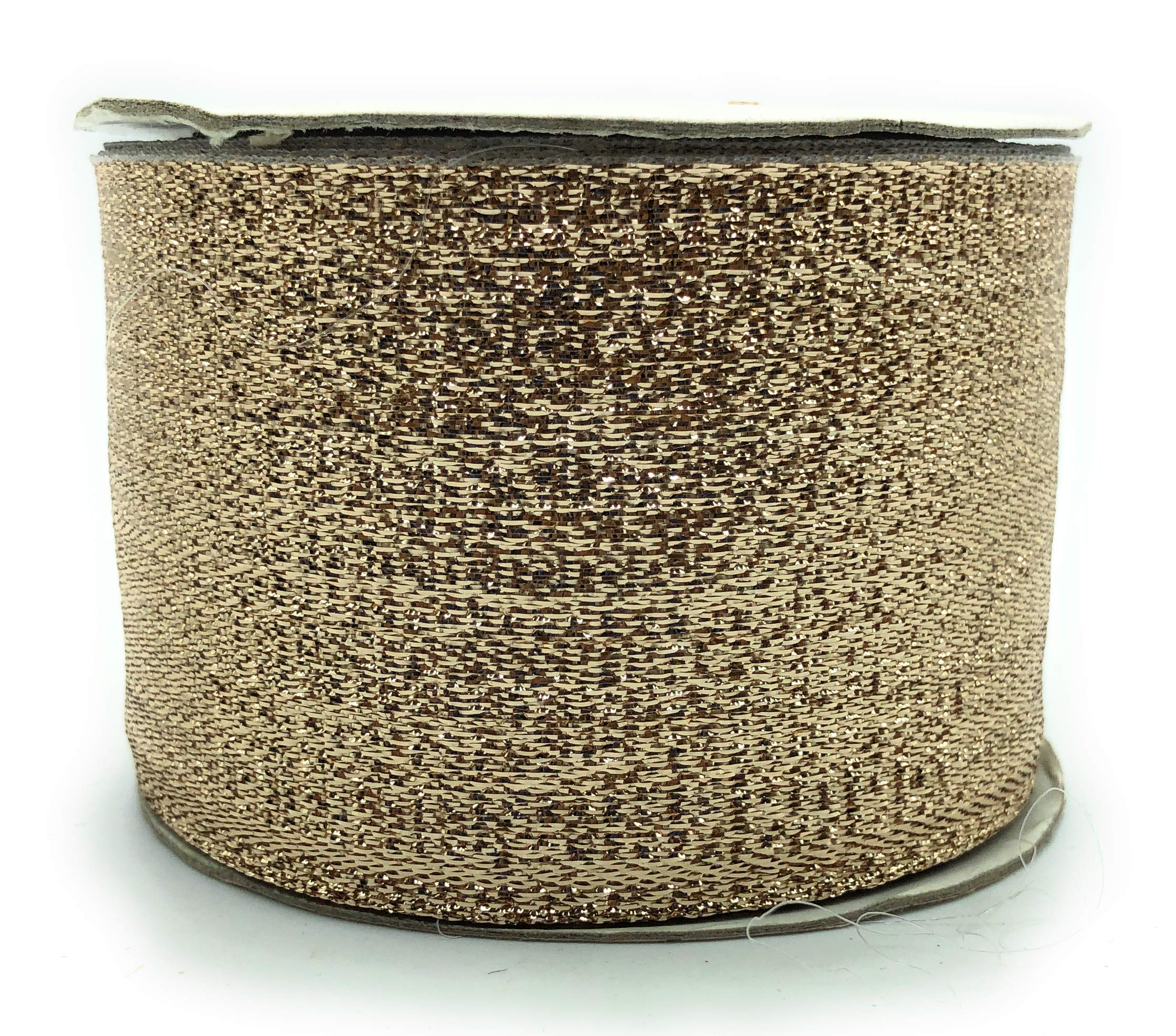 KAVMART 2.5" INCH GOTA Patti Plain Border for Edge of Outfits OR Craft(16METERS) Rosegold