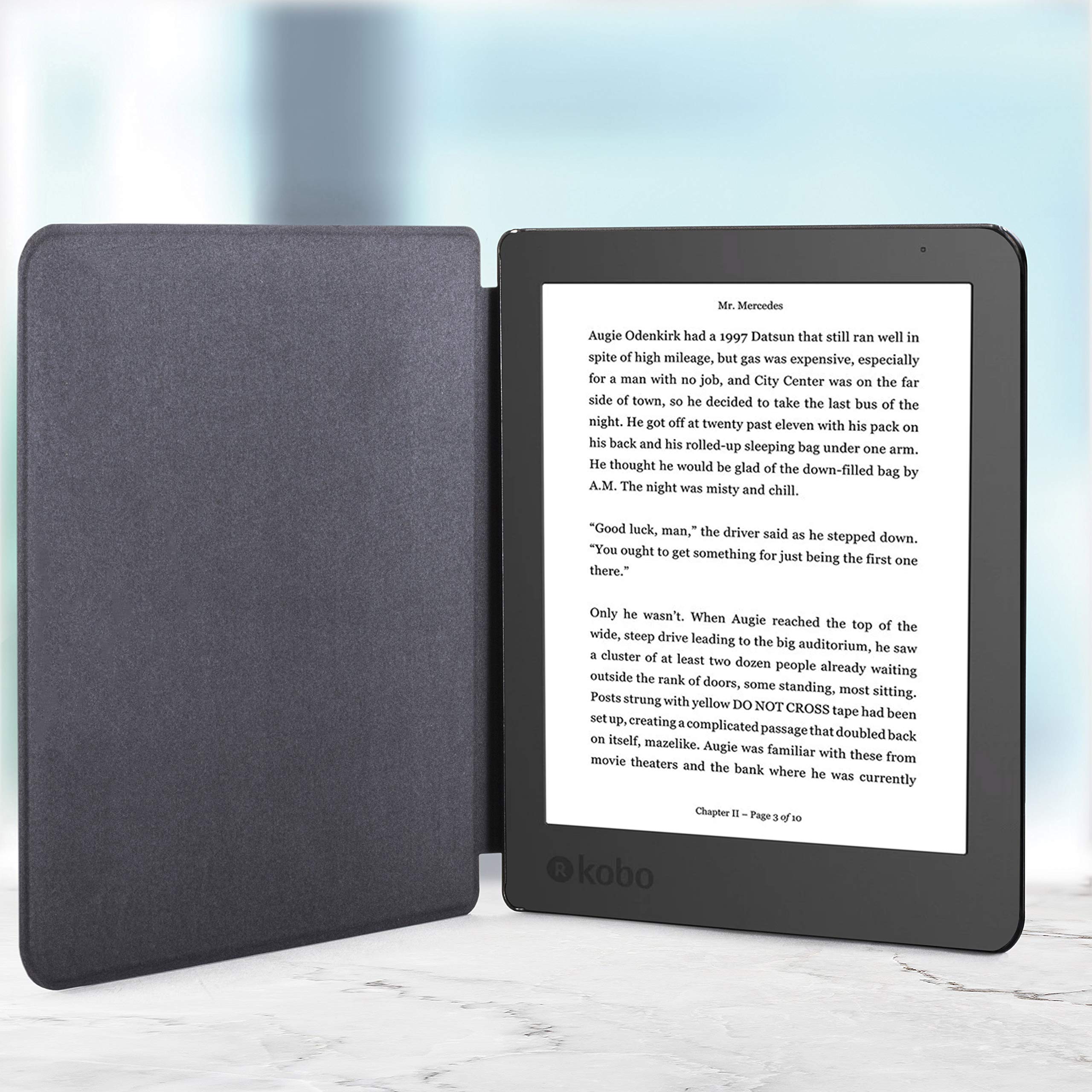 Forefront Cases Funda para Kobo Aura Edition 2 (Modelo: N236, 2016) - Delgado, Ligera y Protectora Funda para Kobo Aura Edition 2 (6") - Smart Auto Sueño Estela Función (Carcasa) - Púrpura — view 7