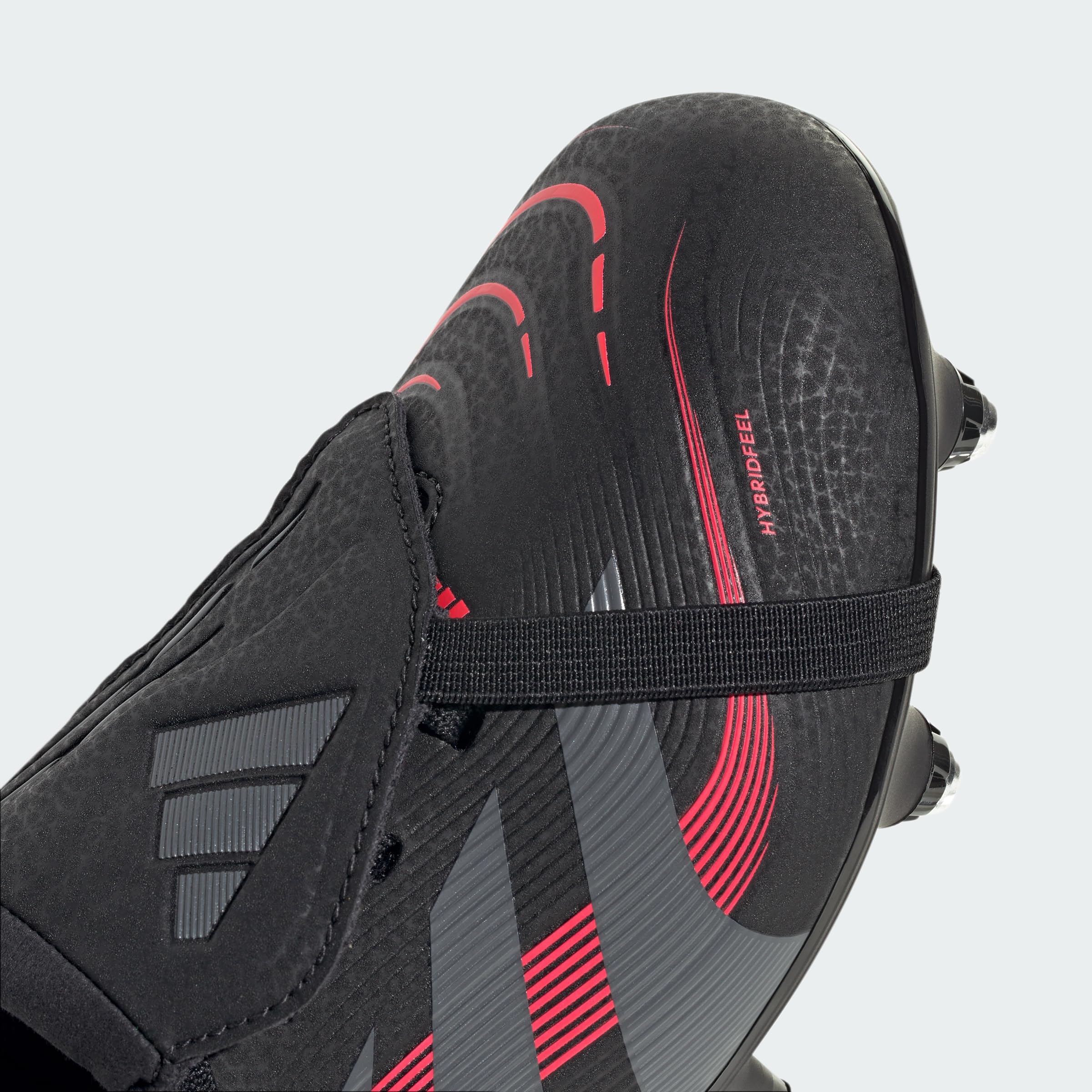 adidas Unisex Kids' Bota de fútbol Predator League con lengüeta Plegable para césped Natural húmedo