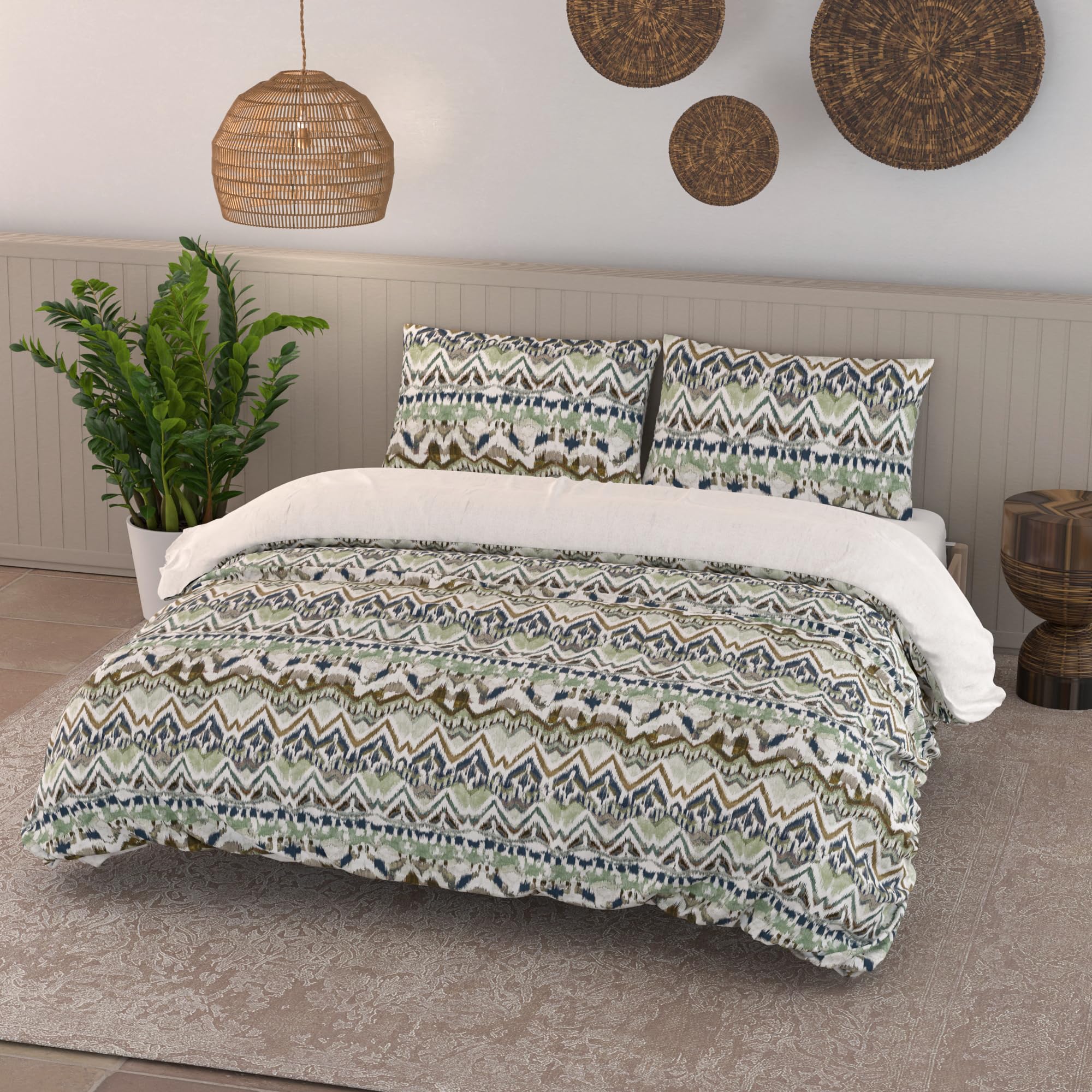 Italian Bed Linen Aurora Duvet Cover Set, Digital Print, Double, KIMO, Queen-size bed - Image 3