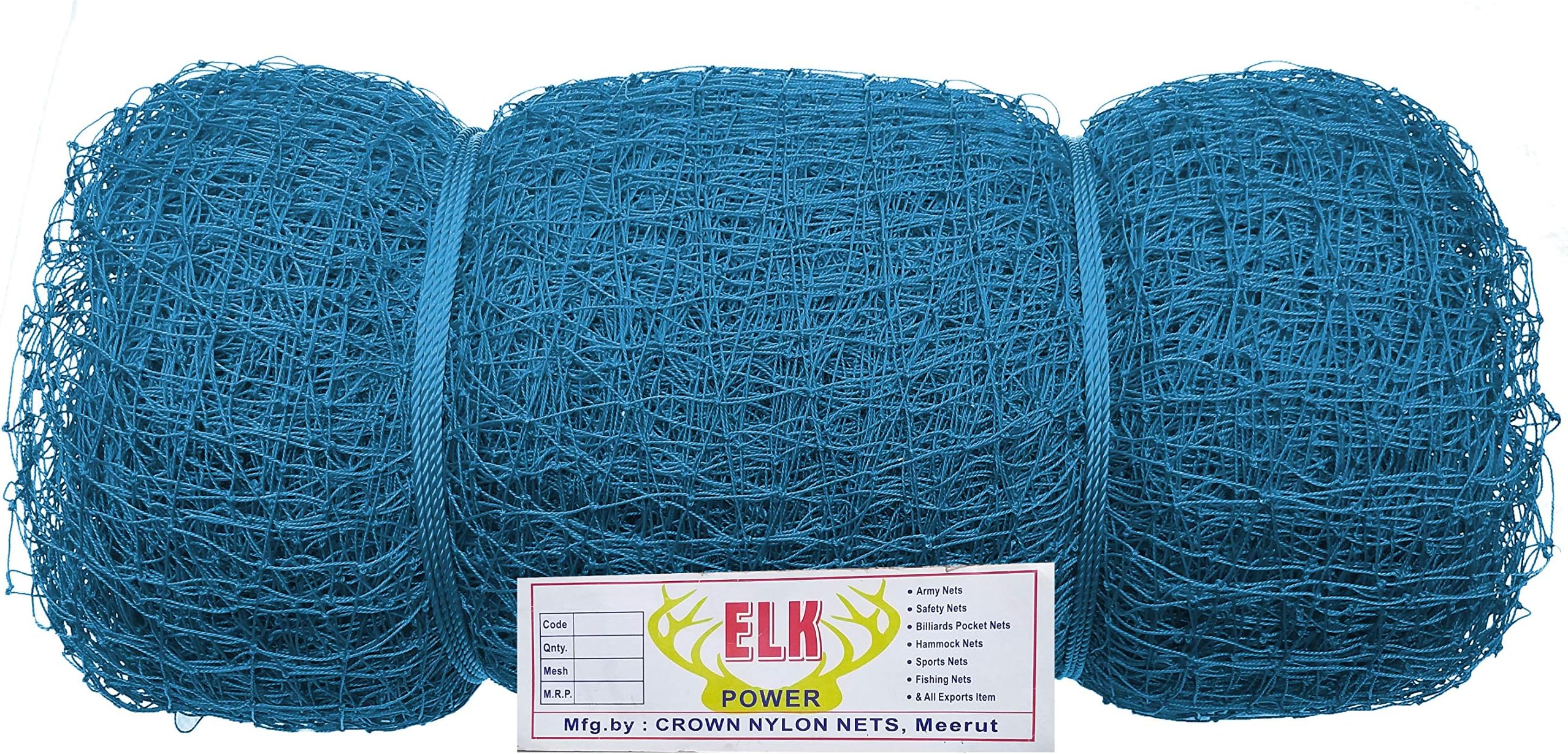 Elk Power 50x12x15 Nylon 50X12X15 Foot Cricket Blue Net