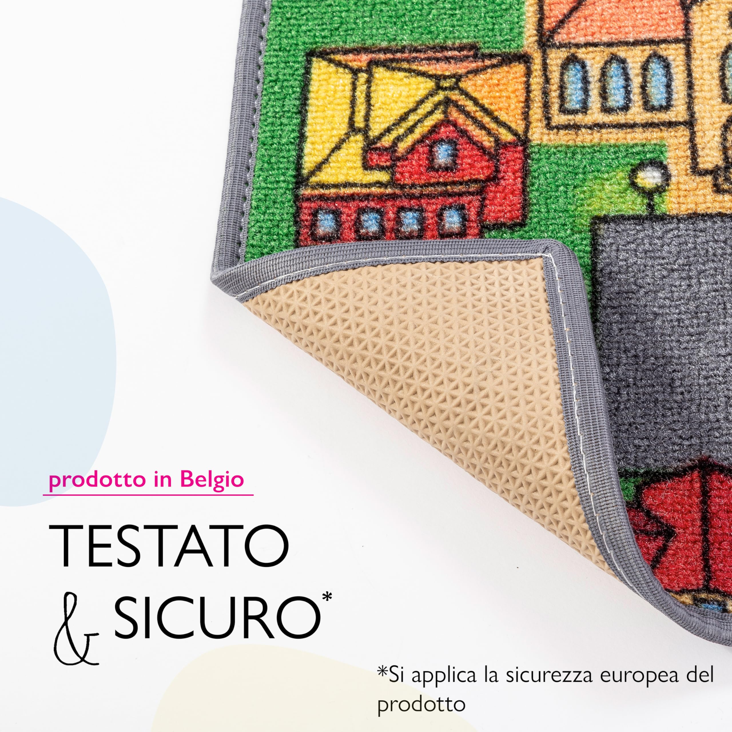 Carpet Studio Tappeto Bambini 140x200cm, Tappeto Gioco per Cameretta, Lavabile in Lavatrice, Facile da Pulire, Antiscivolo - Playcity