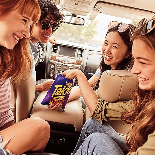 Miniatura 5 de Takis Paquete variado de 18 unidades1 oz, chips de tortilla enrollados mixtos de sabores surtidos  (8) Fuego, (6) Blue Heat, (4) Nacho intenso