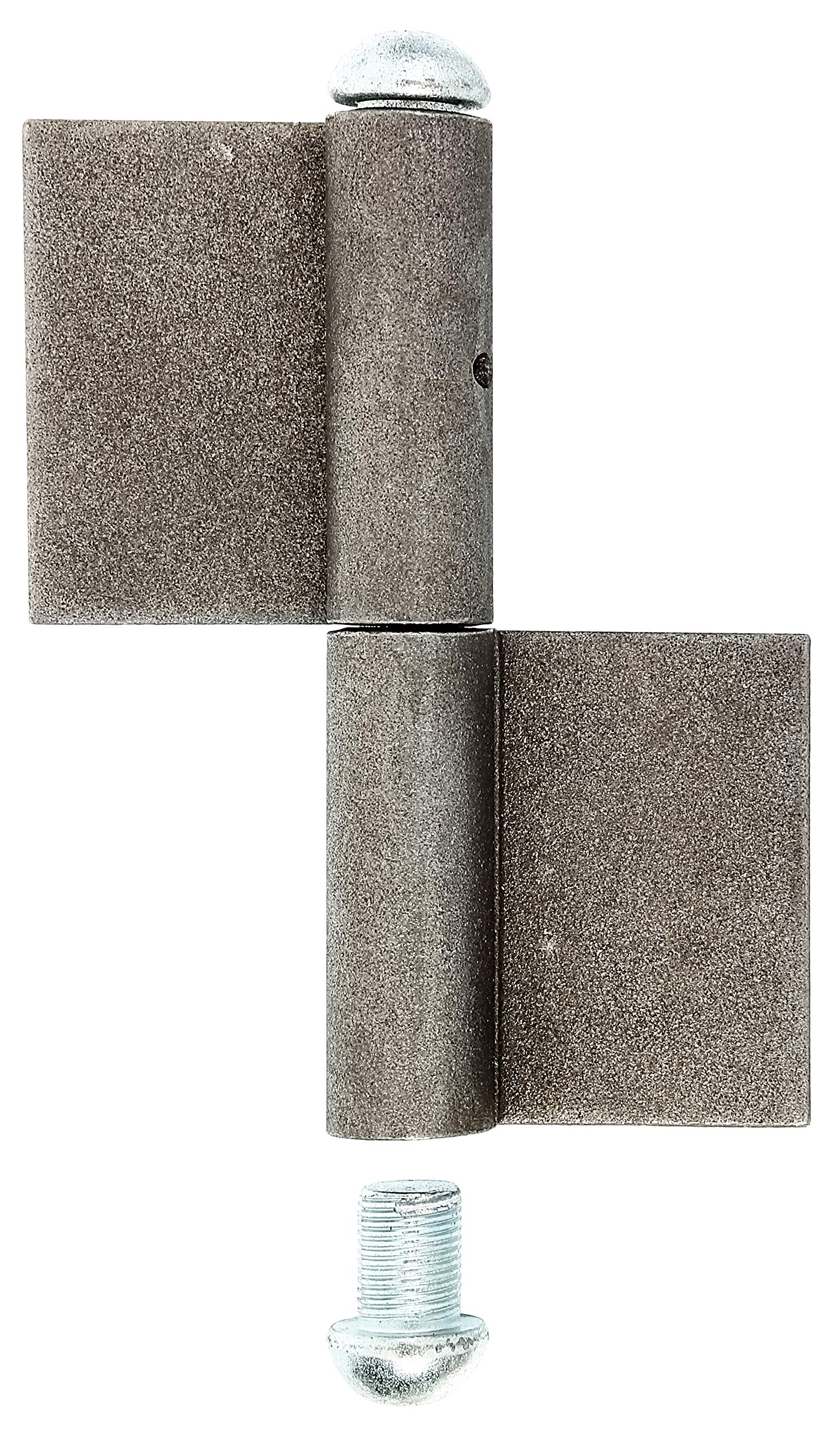 C71106 - Lot De 2 Paumelles Charnières À Souder 8 Mm Longueur 50 Mm Avec Rondelle En Laiton