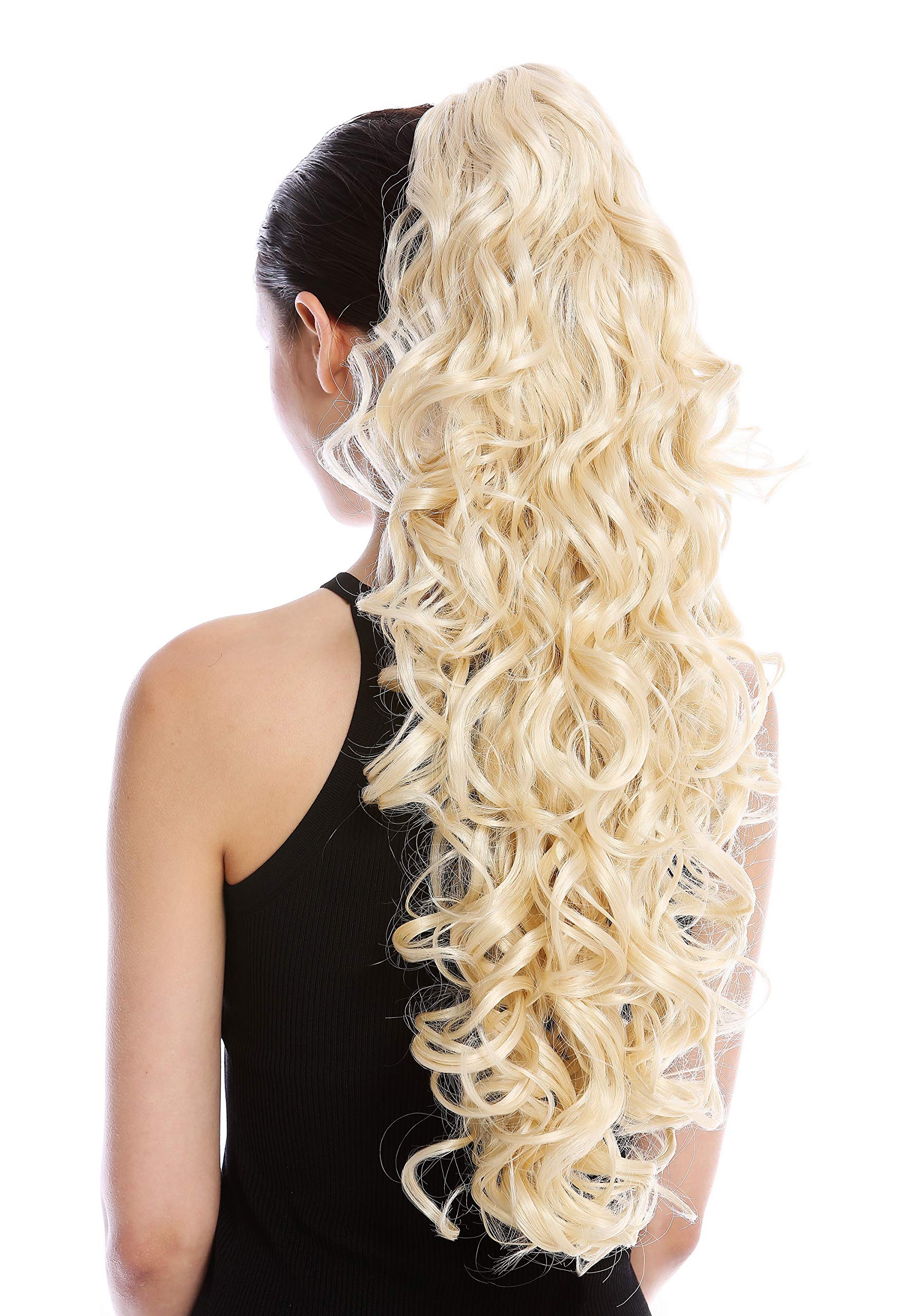 WIG ME UP - N1095-V-613 Ponytail Hairpiece Extensions extremely long voluminous curled curls platinum blond 25inch