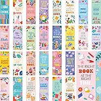Gethelud 120 Pack Book Lover Bookmarks - 30 Unique Double-Sided Designs, Durable Cardstock Page Markers for Readers, Kids, Students & Adults