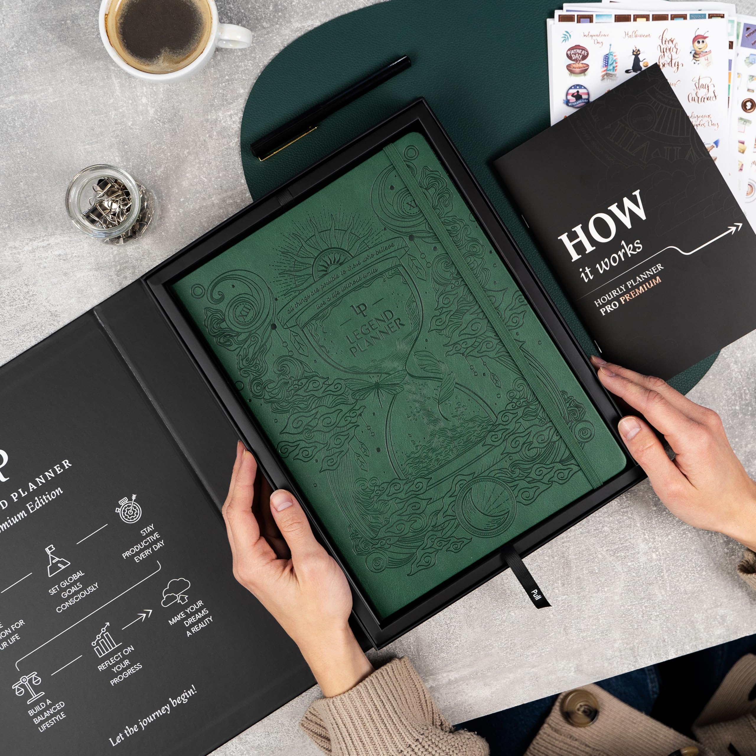 Legend Planner PRO Hourly Premium, créneaux horaires quotidiens non datés