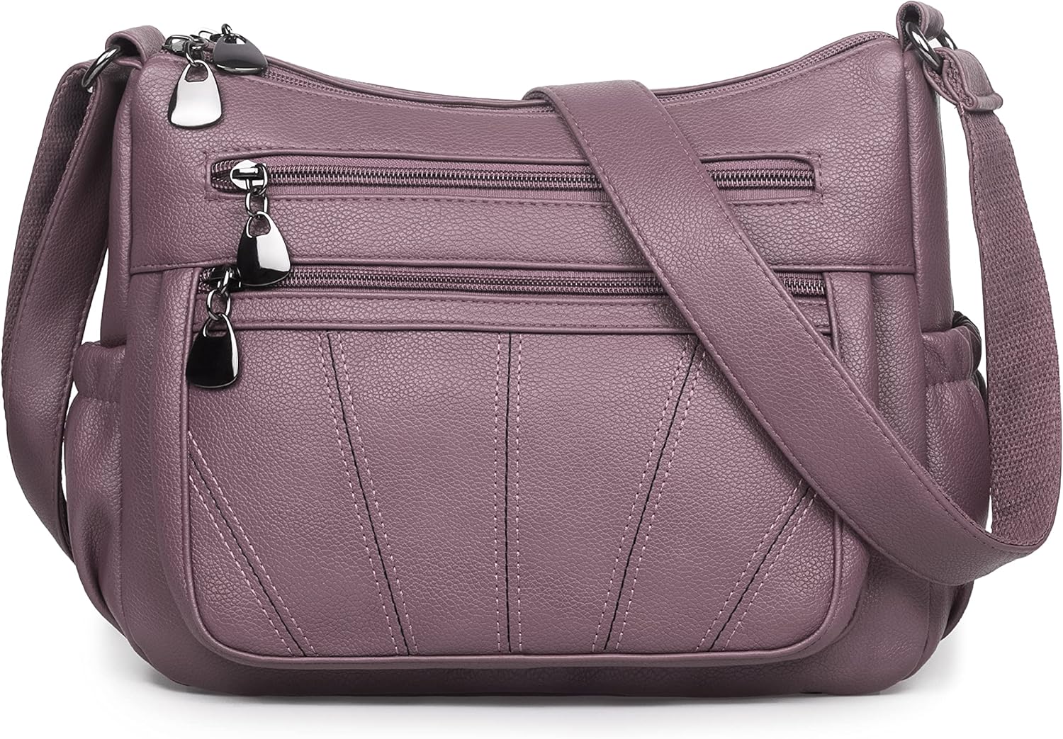 Crossbody Purse for Women Ladies Soft PU Leather Shoulder Bag Medium Roomy Handbag Fashion Tote Top Handle Satchel