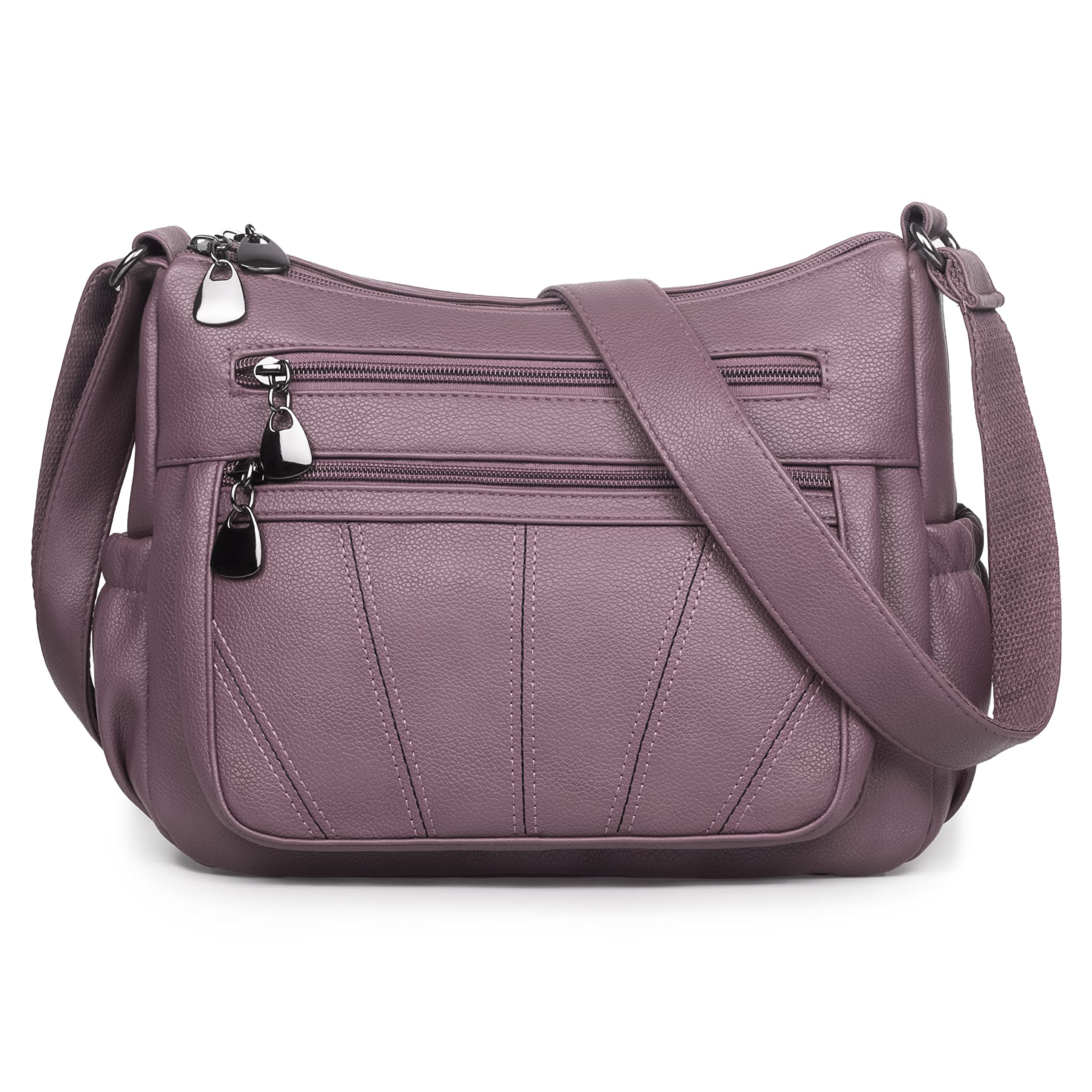 Crossbody Purse for Women Ladies Soft PU Leather Shoulder Bag Medium Roomy Handbag Fashion Tote Top Handle Satchel
