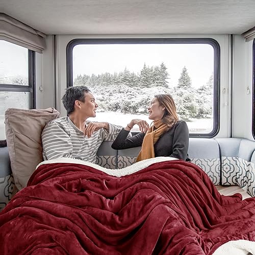 Miniatura 123 de Utopia Bedding - Manta sherpa de tamaño decorativo [negro, 50 x 60 pulgadas], manta reversible de vellón gruesa y cálida de 480 GSM, para cama