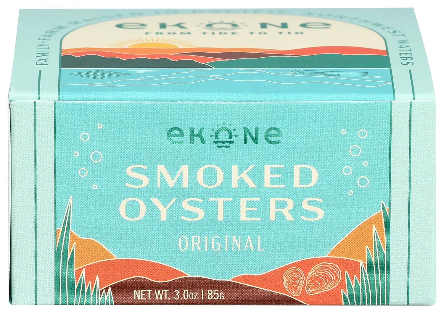 EKONE Original Smoked Oysters, 3oz - Clean Ingredients, No HFCS, Hydrogenated Fats or Bleached Flour