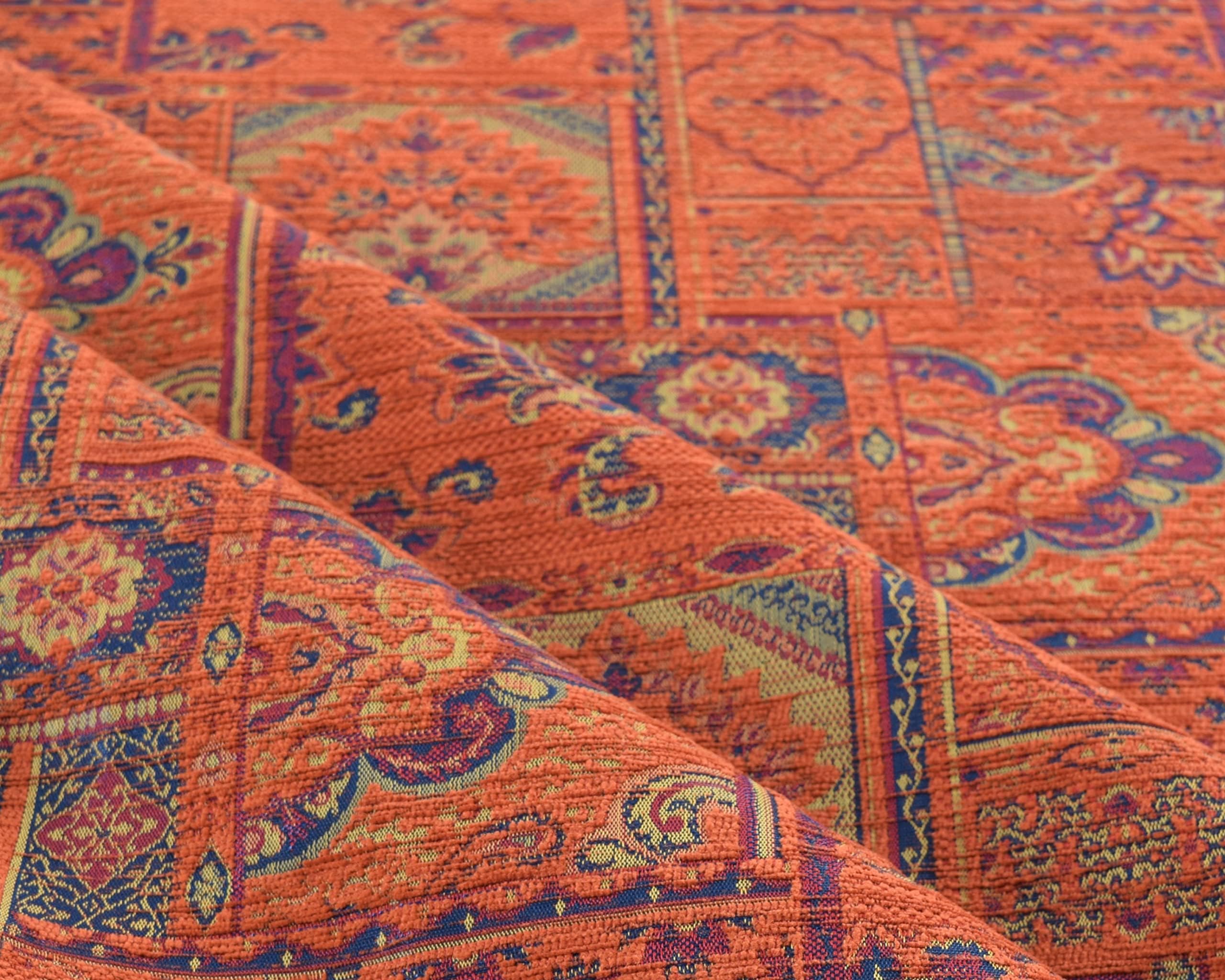 Generic Tropical Floral Upholstery Fabric Southwestern Bohemian Boho Ethnic Fabric by The Meter (3 Meters (140cm x 300cm)), 190666UAE