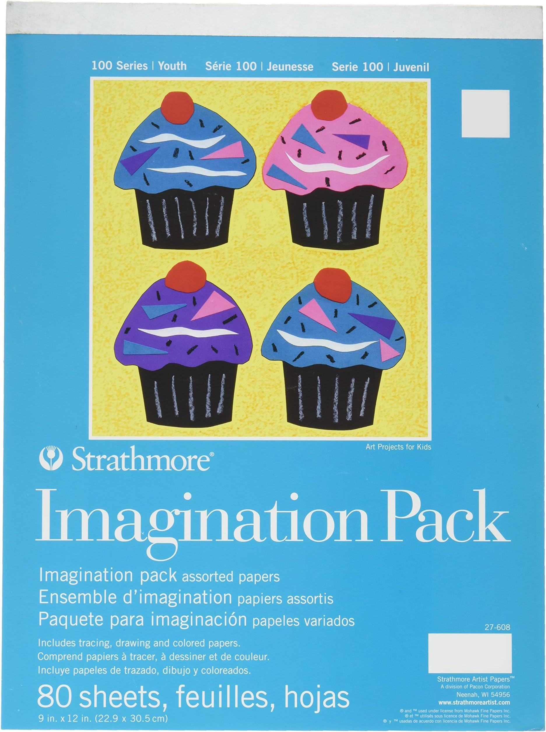 Strathmore (27-608 100 Series Youth Imagination Pack, 9"x12" Tape Bound, 80 Sheets