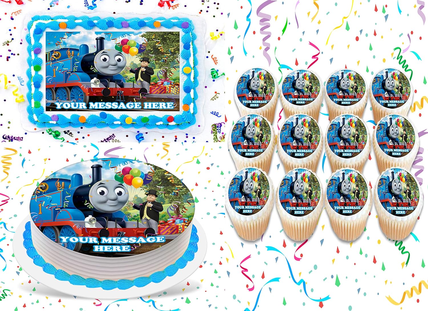 Thomas The Train Cake Topper Thomas Cupcake Toppers Edible Image