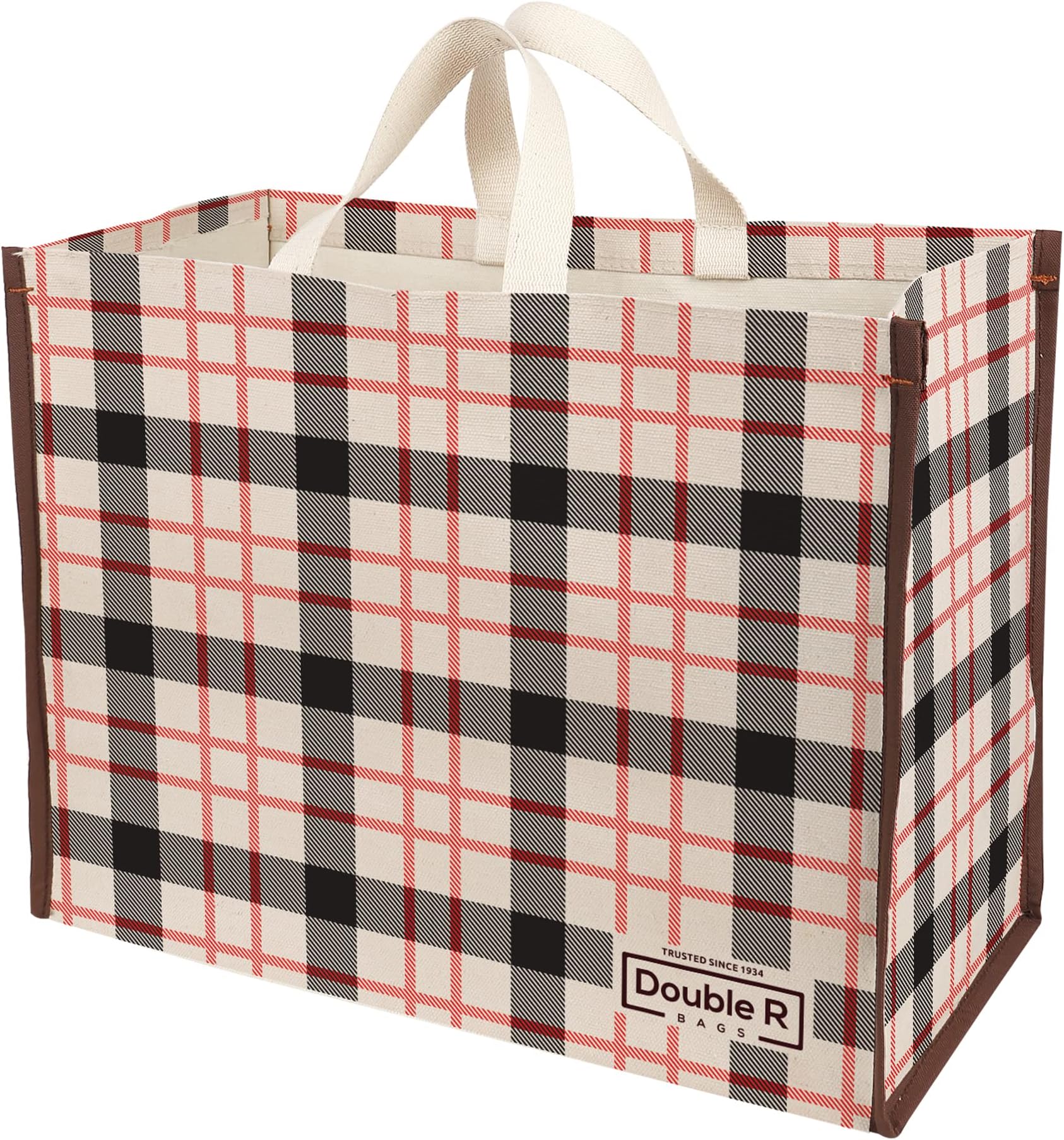 Big Heavy Duty Large Eco Cotton Canvas Grocery Shopping Bag for Men & Women Vegetable Milk Fruits with Hand Carry Handle Lunch Box Jhola Tote Bags