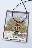 Vista 7 de Cruz lisa de madera de olivo (10 pulgadas) – Decoración para colgar en la pared, bendición cristiana de madera, cruz resistente de la ciudad