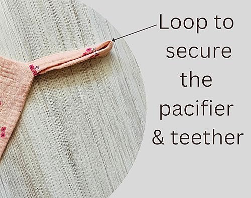 Miniatura 2 de LeylAri Manta de seguridad Lovey de muselina orgánica soporte para chupete fabricada en Estados Unidos rosa orquídea