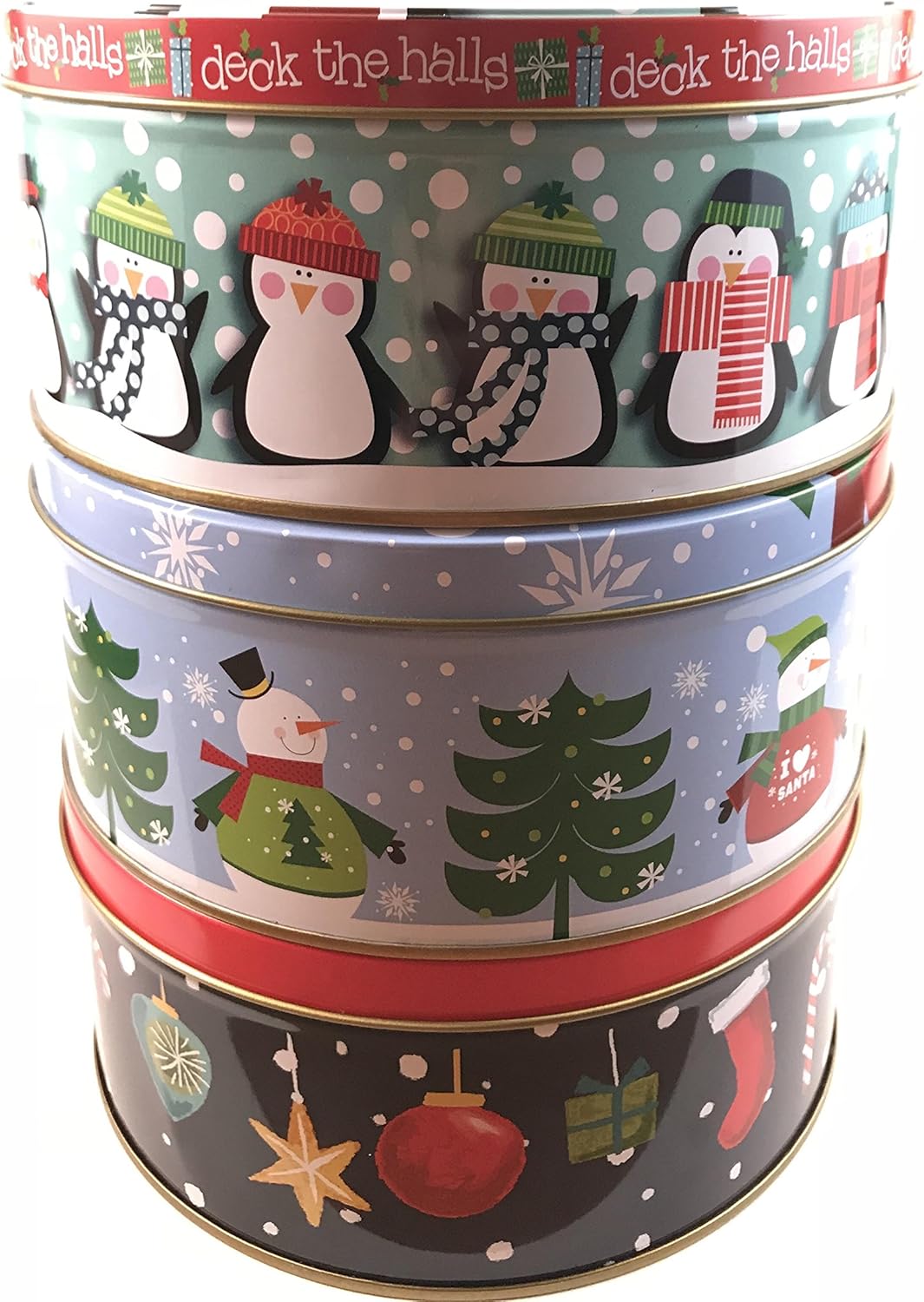 3 Metal Cookie Tins Bundle Home & Kitchen