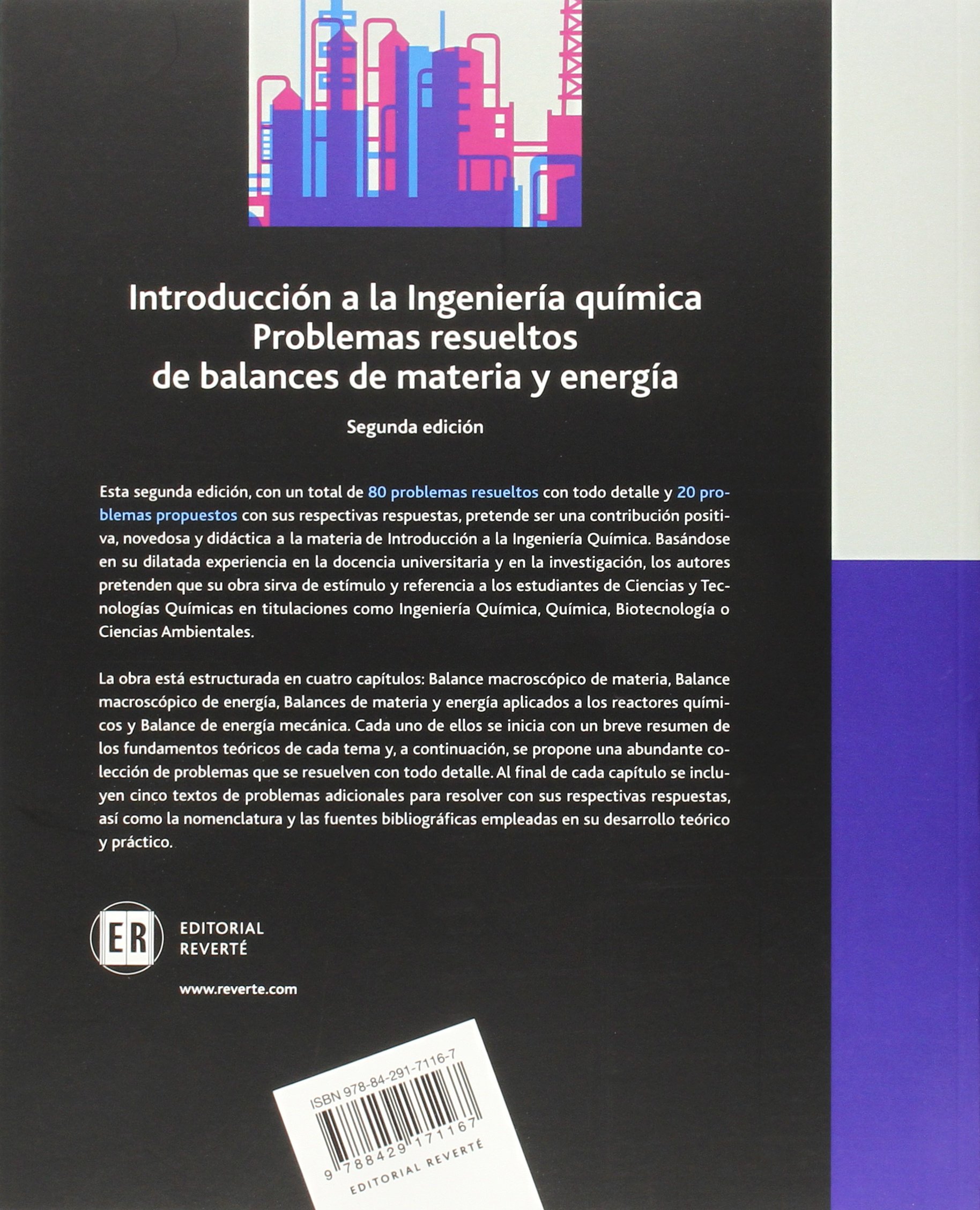 Introducción a la ingeniería química: problemas resueltos de balances de materia y energía (SIN COLECCION)