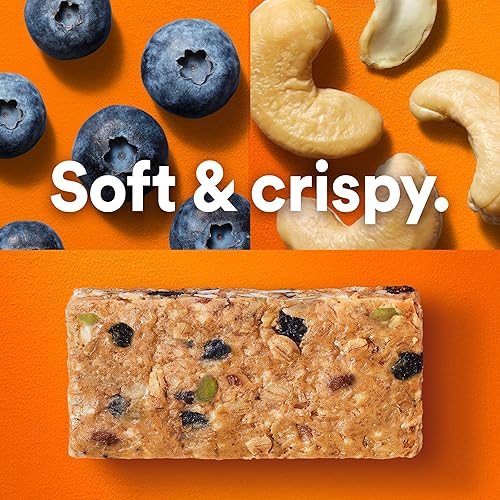 Miniatura 6 de RXBAR A.M. Barras de proteínas, aperitivos sin gluten, aperitivos de desayuno, arándano, caja de 9.7 onzas (5 barras)