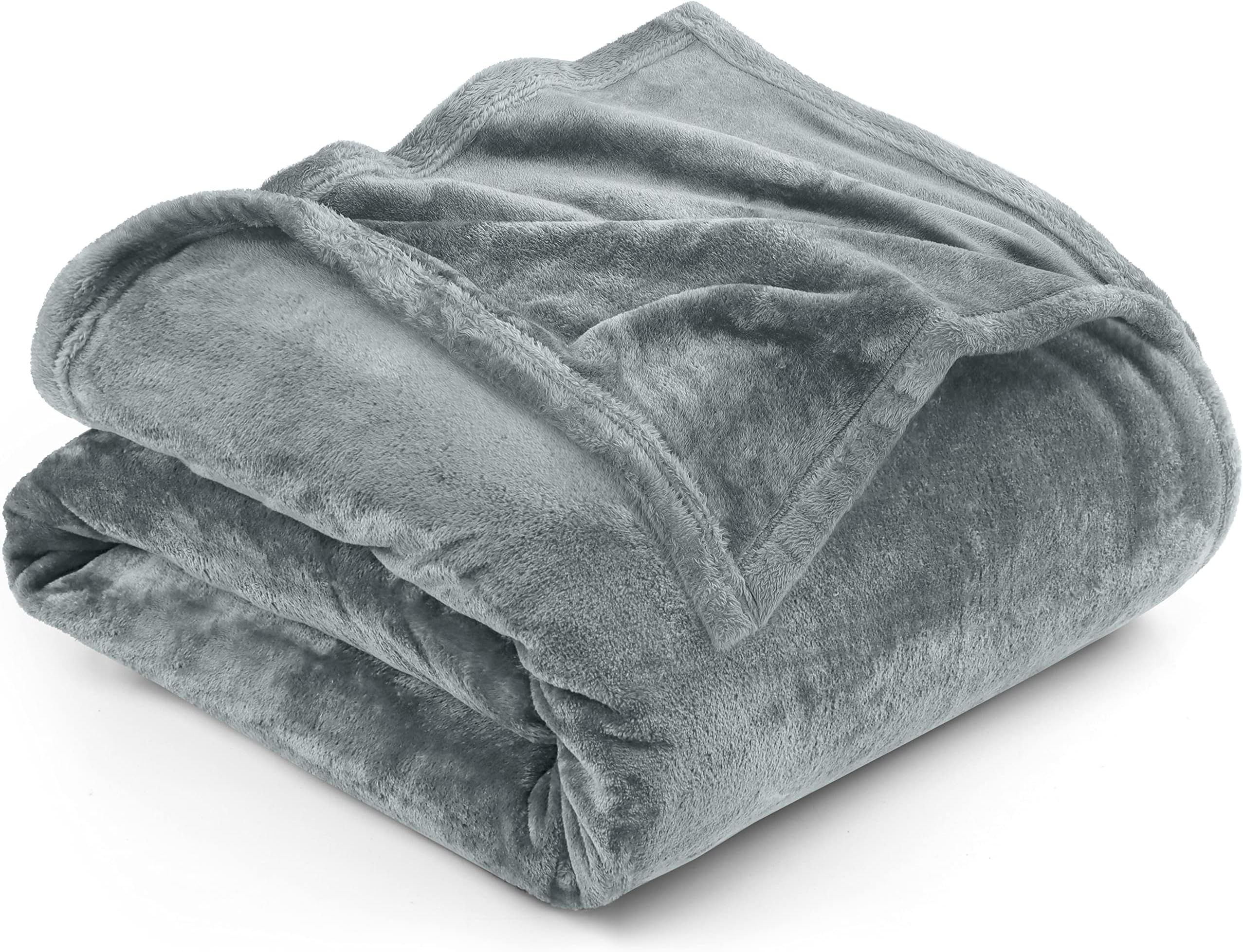 Utopia Bedding Fleece Blanket Twin Size Ash Grey 300GSM Luxury Anti-Static Fuzzy Soft Microfiber Bed Blanket (90x66 Inch)