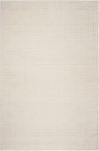 Miniatura 3 de SAFAVIEH Natura Collection - Alfombra de área de 5 x 8 pies, marfil, viscosa y lana hecha a mano, ideal para zonas de alto tráfico en sala de estar,