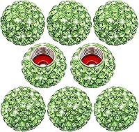 Vista 24 de 4 piezas de tapas de vástago de válvula de neumático con cristal brillante de diamante, tapas de válvula de neumático de rueda de coche con brillo