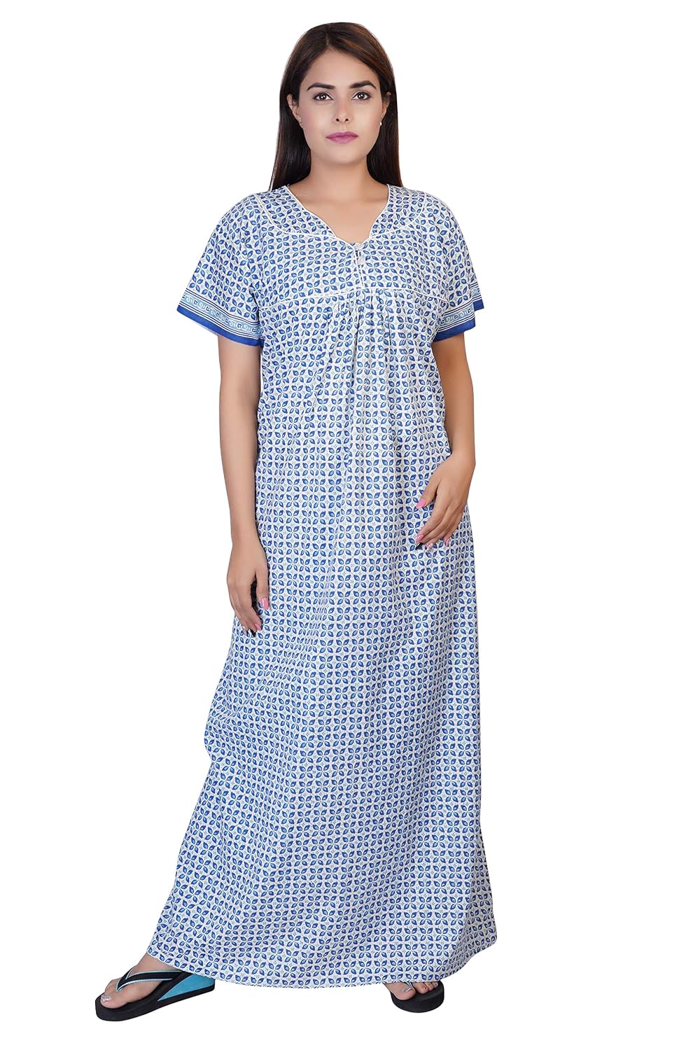 Himanshu Handloom Women's Cotton Block Print Maxi Nighty - Review, Price and Buying Guide