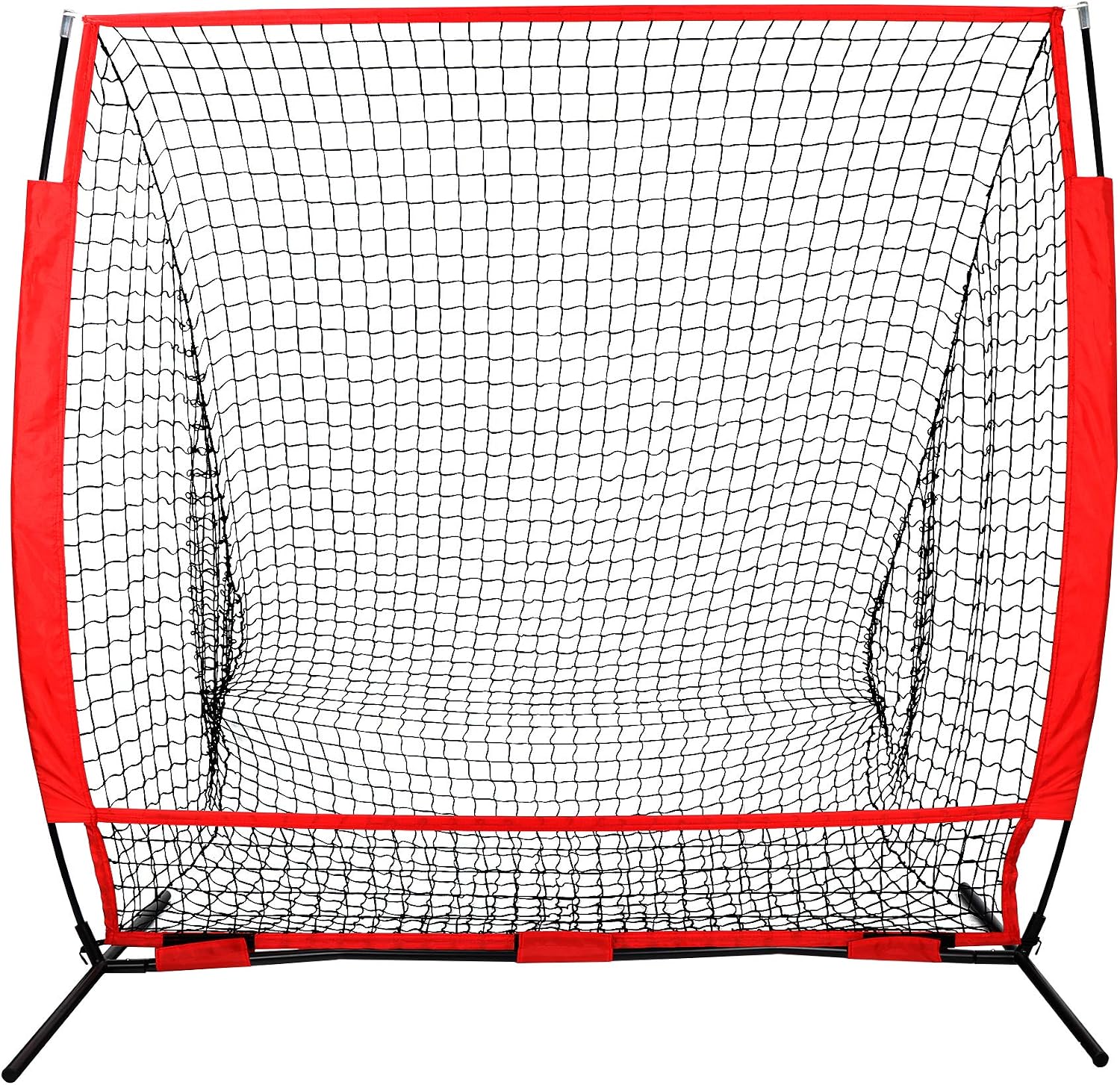 ZENY 5x5ft Portable Baseball & Softball Net, Practice Hitting and Pitching Net with Bow Frame, Carry Bag, Baseball Backstop Screen Equipment, Great for Kids, Adutls