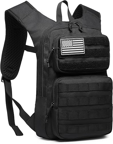 Miniatura 3 de wotony Mochila de hidratación con vejiga de agua para senderismo, paquete de hidratación táctica para hombres y mujeres, mochila de agua Molle para