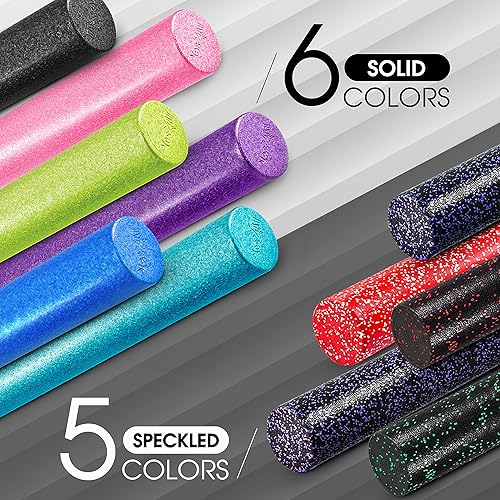 Miniatura 7 de Yes4All Rodillo de espuma de alta densidad para espalda, para yoga, pilates, negro, 36 pulgadas