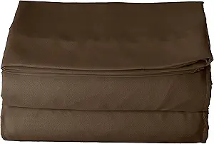 Luxury Flat Sheet on Amazon Elegant Comfort Wrinkle-Free 1500 Premier Hotel Quality 1-Piece Flat Sheet, King Size, Chocolate Brown