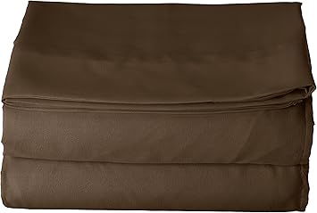 Luxury Flat Sheet on Amazon Elegant Comfort Wrinkle-Free 1500 Premier Hotel Quality 1-Piece Flat Sheet, King Size, Chocolate Brown