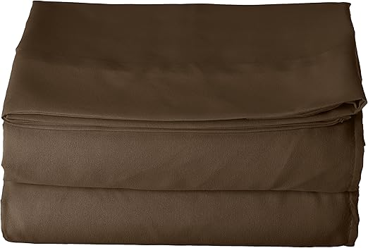 Luxury Flat Sheet on Amazon Elegant Comfort Wrinkle-Free 1500 Premier Hotel Quality 1-Piece Flat Sheet, King Size, Chocolate Brown