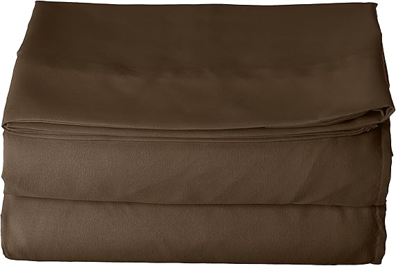 Luxury Flat Sheet on Amazon Elegant Comfort Wrinkle-Free 1500 Premier Hotel Quality 1-Piece Flat Sheet, King Size, Chocolate Brown