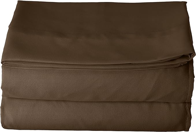 Luxury Flat Sheet on Amazon Elegant Comfort Wrinkle-Free 1500 Premier Hotel Quality 1-Piece Flat Sheet, King Size, Chocolate Brown