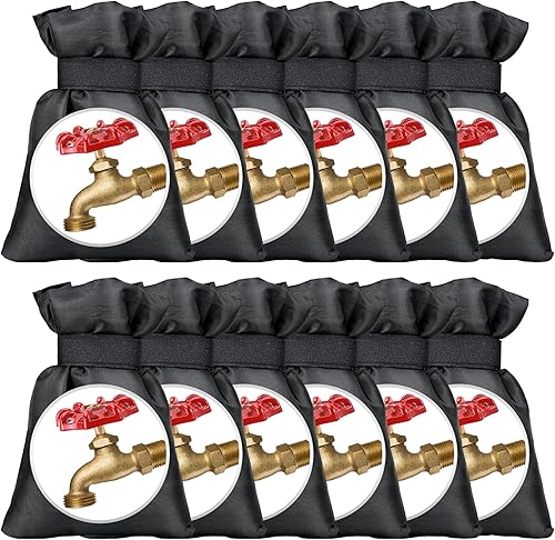 Miniatura 8 de MENOLY Paquete de 6 fundas de grifo para exteriores de 9.8 x 7.1 pulgadas para invierno, calcetines de grifo aislados exteriores mejorados para
