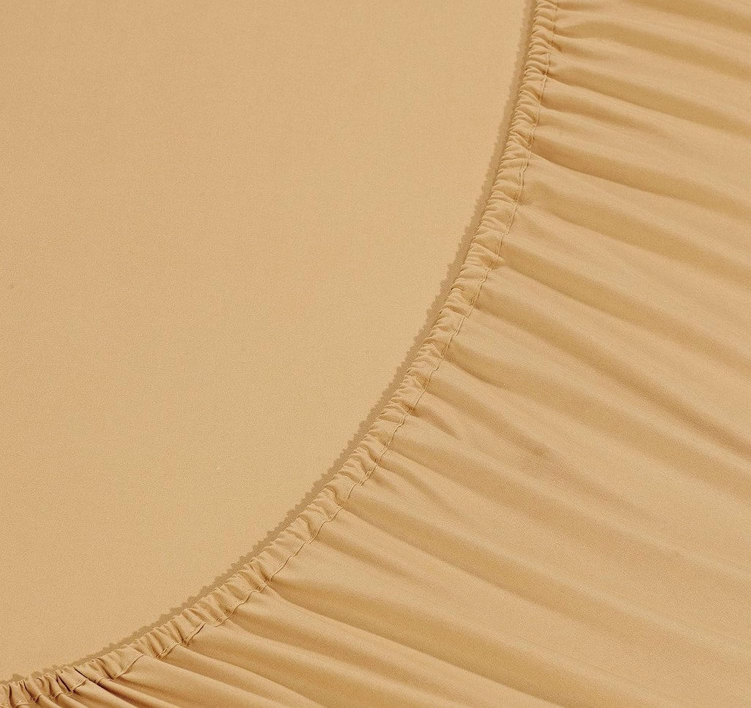 Luxury Silky-Soft 1800 Series Premium Collection - Wrinkle-Free 5-Piece Bed Sheet Set, Deep Pocket up to 16 inch, Split King, Gold